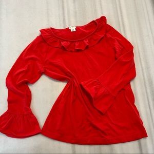 Crewcuts red ruffled shirt
